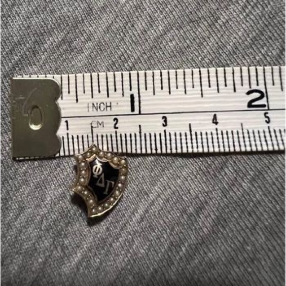 Vintage Phi Delta Gamma Fraternity Pin with pearls - Picture 3 of 5